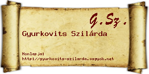 Gyurkovits Szilárda névjegykártya